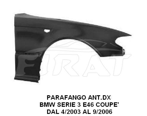 PARAFANGO BMW SERIE 3 E46 COUPE' 03 - 06 ANT.DX